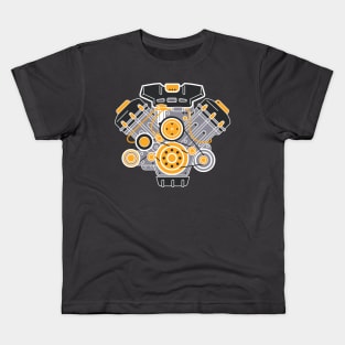 V8 Engine Diagram Kids T-Shirt